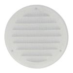 Metalen ventilatierooster rond wit O 200mm 1 1