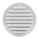 Metalen ventilatierooster rond wit O 200mm 3
