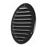 Metalen ventilatierooster rond zwart O 100mm 3 1