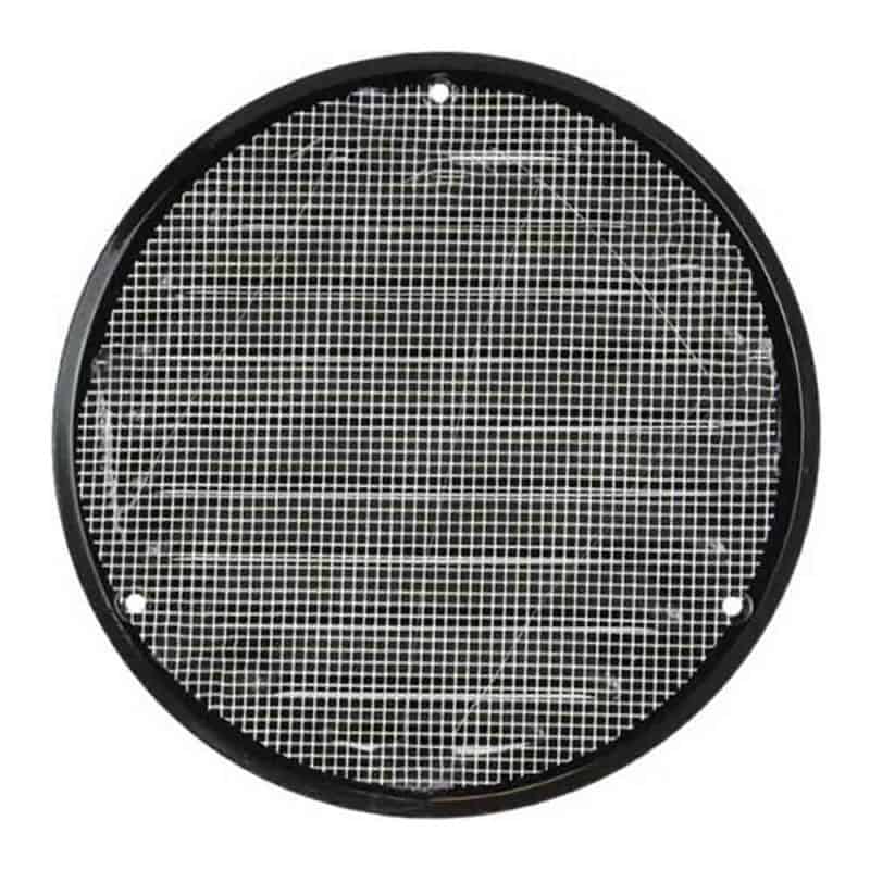 Metalen ventilatierooster rond zwart O 125mm 2 1