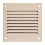 Metalen ventilatierooster vierkant beige 100 x 100mm 2