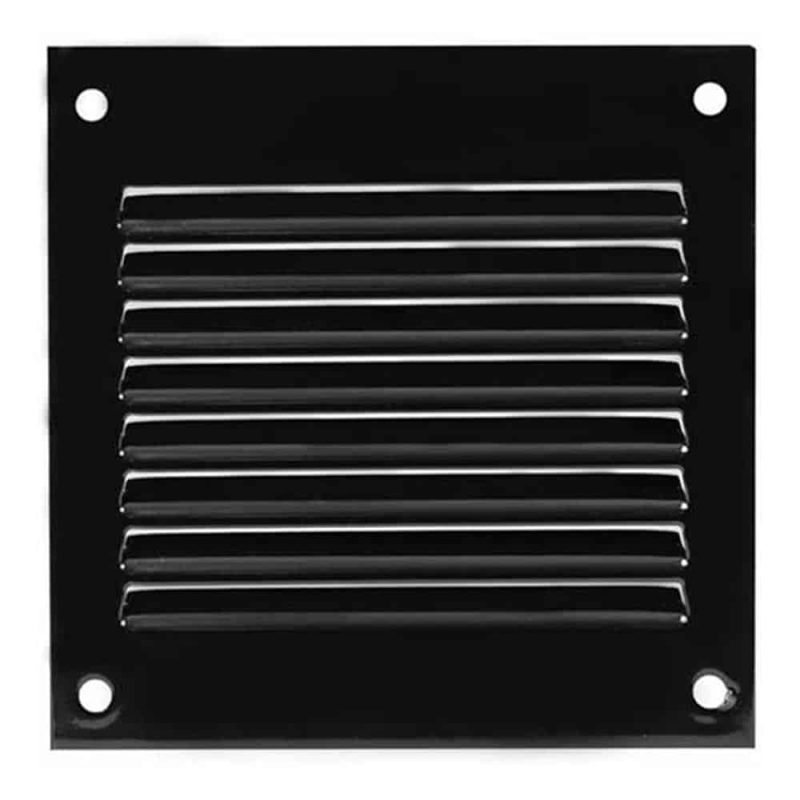 Europlast metalen ventilatierooster vierkant zwart 100 x 100mm - MR1010M Metalen ventilatierooster vierkant zwart 100 x 100mm 2