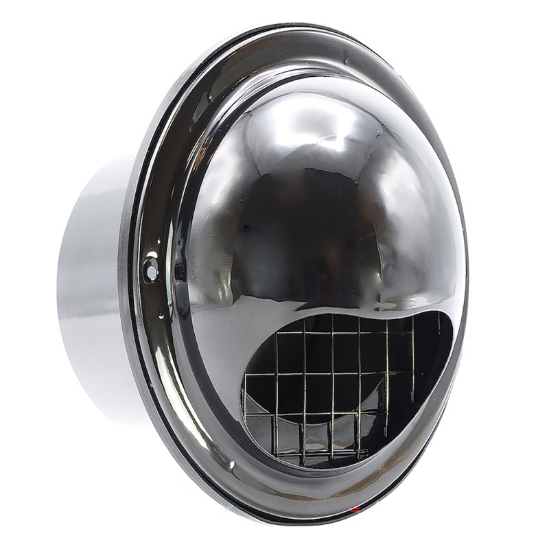 Nedco RVS bolrooster met vliegengaas en terugslagklep Ø 100mm - 626.050.01 Nedco RVS bolrooster met vliegengaas en terugslagklep O 100mm 626.050.01 2