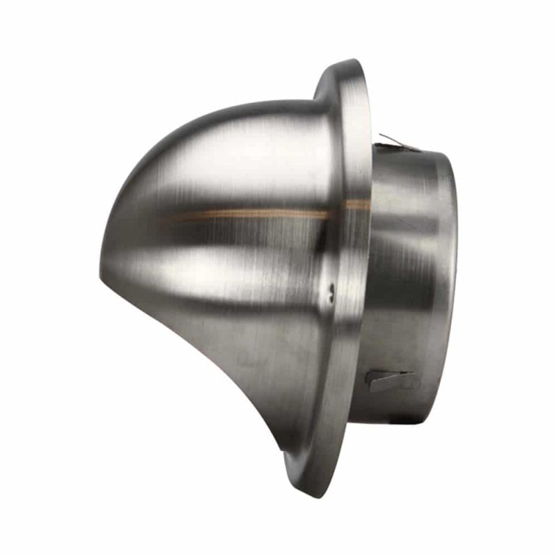 DEC RVS bolrooster met vliegengaas Ø 125mm - 35015002 RVS bolrooster O 125mm Side 1