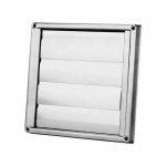 RVS gevelrooster 100 mm met lamellen