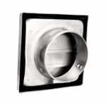 RVS gevelrooster 100 mm met lamellen back
