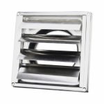 RVS gevelrooster 100 mm met lamellen open