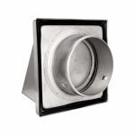 RVS gevelrooster 150 mm kap terugslagklep back 1