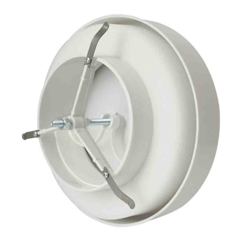 Rucon kunststof toevoer ventilatie ventiel met klemveren grijswit RAL9003 Ø 125 mm – 3001000233 Rucon kunststof ventilatie toevoer ventiel grijswit O 125 mm 1