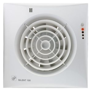 Soler & Palau badkamerventilator met timer en vochtsensor 100 mm wit - silent-100 CHZ VISUAL