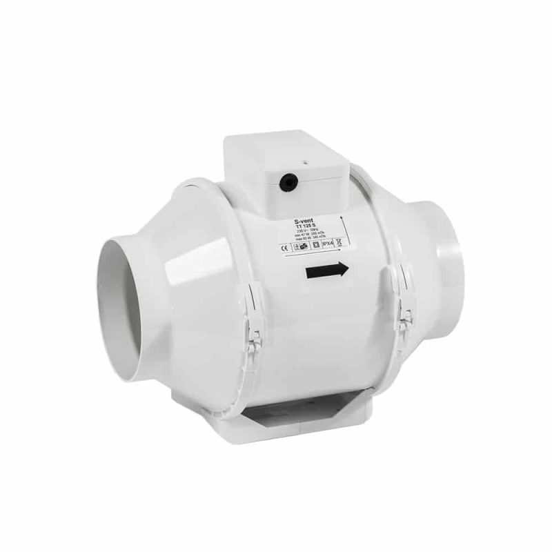 Svent kunststof buisventilator 552m3 Ø 150mm – TT150 Svent TT150 buisventilator 552m3 1
