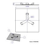 Vasco aluminium ventilatie ventiel vierkant O 125 mm 4