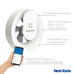 Vent Axia Svara badkamerventilator 125mm met app bediening 110m3h 1