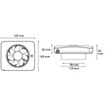 Vent Axia Svensa badkamerventilator 100mm met geurdetectie 150m3h 1 1 1
