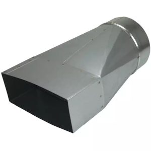 Verloopstuk 220x80 mm naar diameter 125 mm tbv instortkanaal