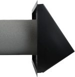 WTW HR geveldoorvoer zwart inclusief buis O125mm MR 125 5 5