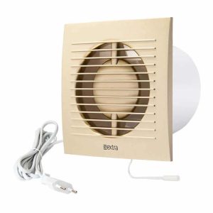 Europlast badkamerventilator 150 mm goud met trekkoord en stekker - EE150WPG