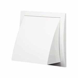 Europlast kunststof gevelrooster met terugslagklep 190 x 190mm wit Ø 150 mm - ND15FV