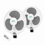 fertraso wandventilator duo set 45cm 3 standen met 2 afstandbedieningen uw 1634r 1