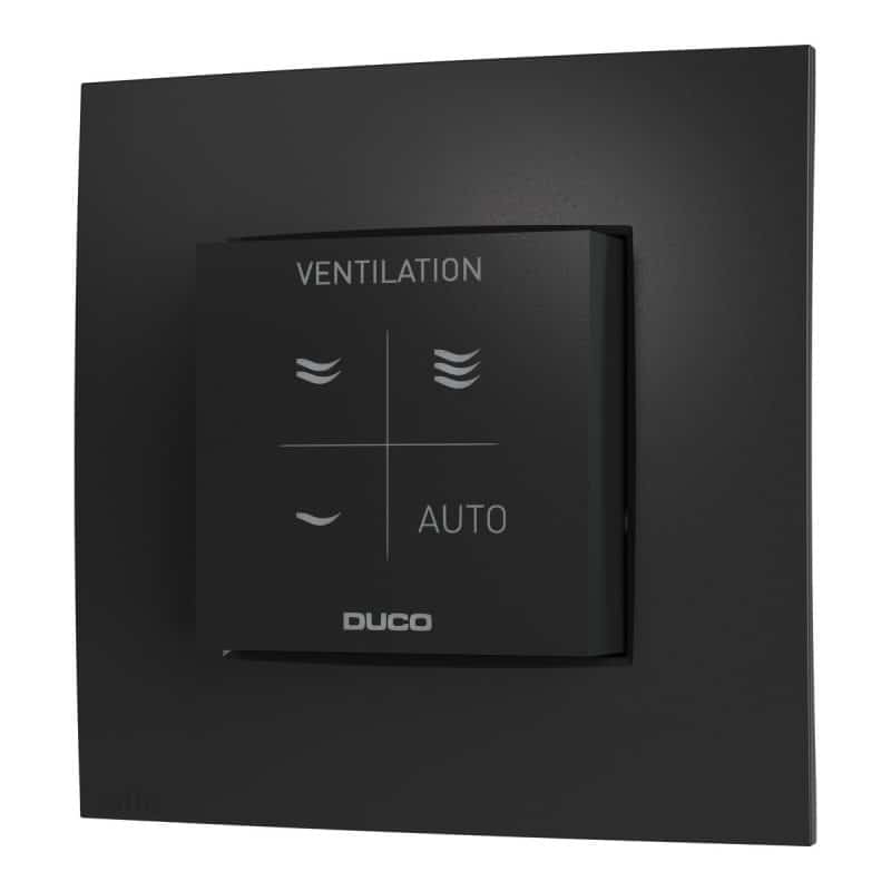 Duco CO2 ruimtesensor met bediening RFWired zwart 0000 7114