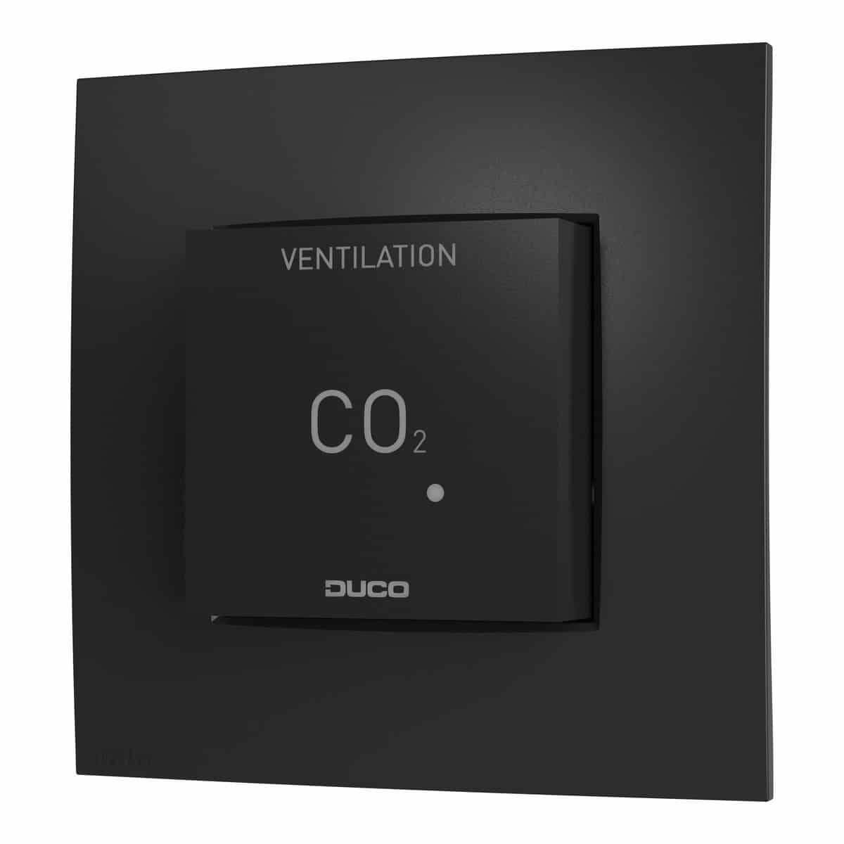 Duco CO2 ruimtesensor zonder bediening RF/Wired zwart - 0000-7113