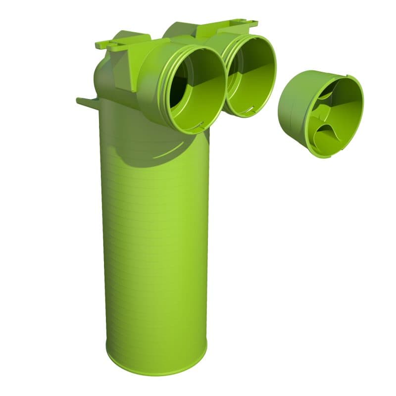 Ubbink Air Excellent AE34c ventieladapter 90° 63125 mm met afdekkap 0188342