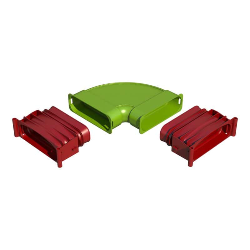 Ubbink Air Excellent AE45sc bocht 90° horizontaal 50 x 140 mm 0188544