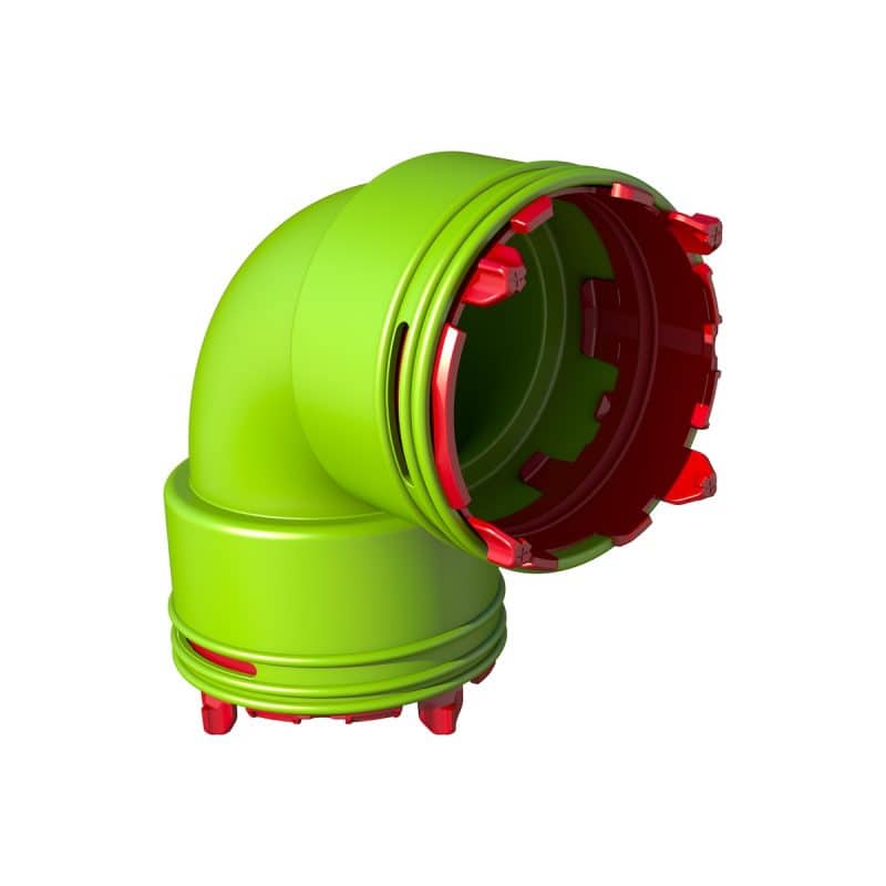Ubbink Air Excellent AE48c bocht 90° set O90 mm 0189034