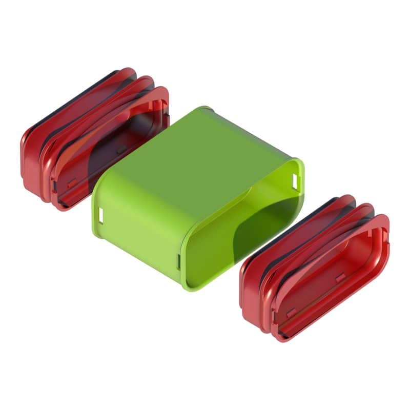 Ubbink Air Excellent AE55sc koppelstuk set 60 x 130 mm 0188575