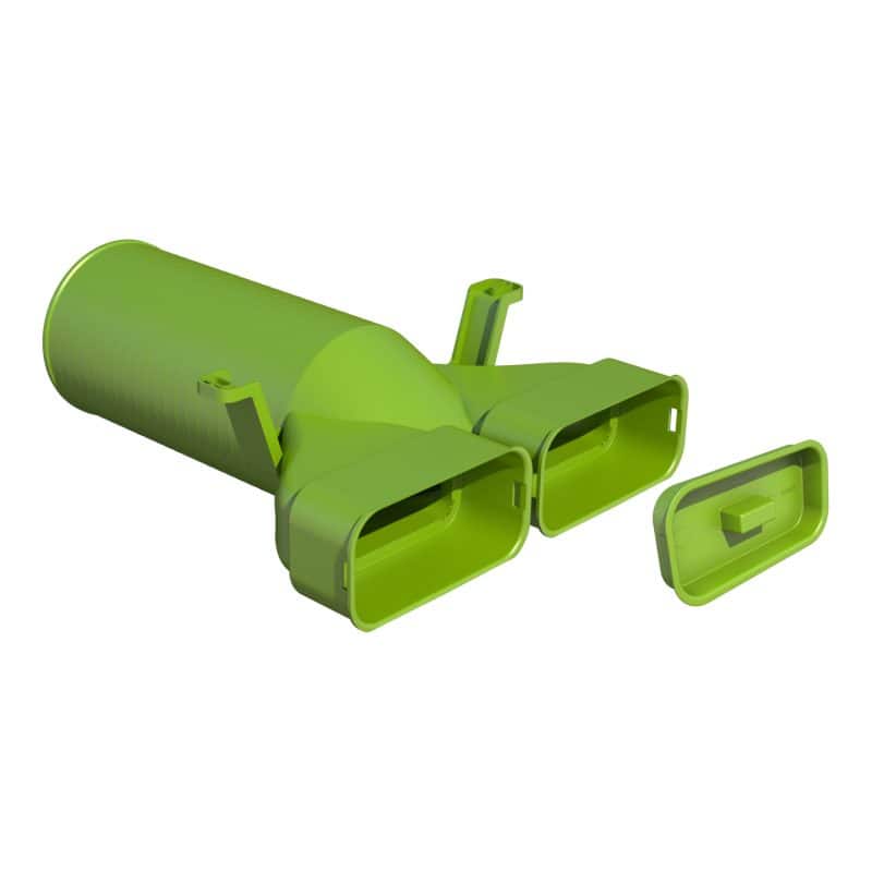 Ubbink Air Excellent AE55sc ventieladapter 180° 125 mm met afdekkap 0188164