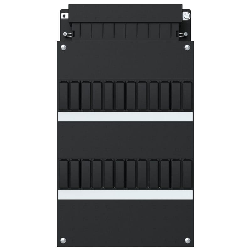 ABB hafonorm lege groepenkast 2 rijen 24 modules + busboard 3 fase gesplitst 220 x 390 - HLD33B1/3D