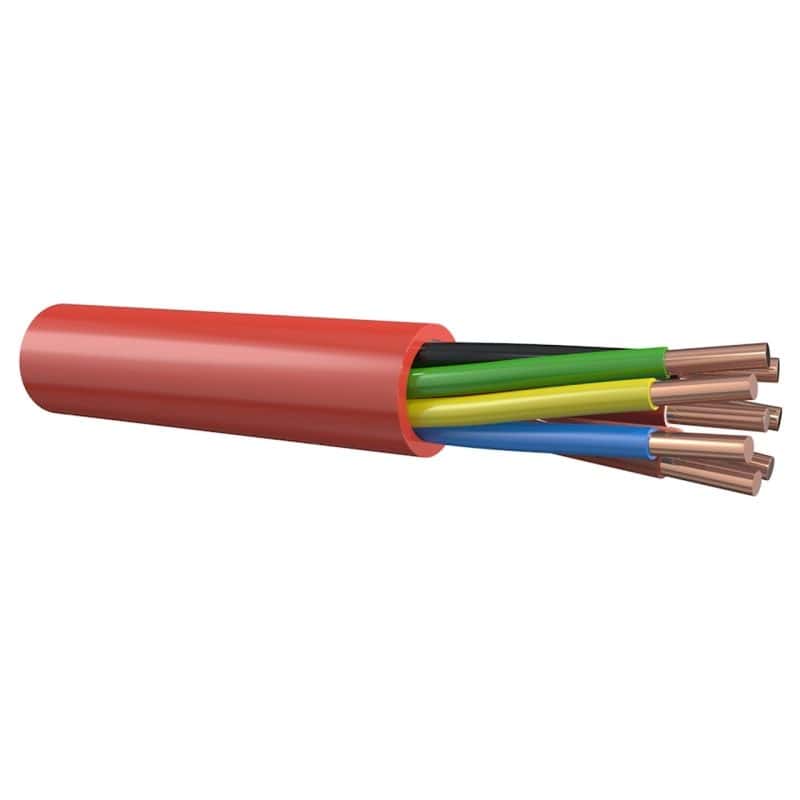 Dynamic brandmeldkabel YR 4 x 0,8 mm rood Dca-s2,d0,a3 - 100 meter