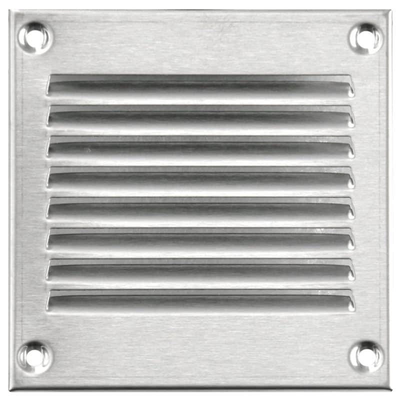 Europlast metalen ventilatierooster vierkant rvs 100 x 100mm MR1010I