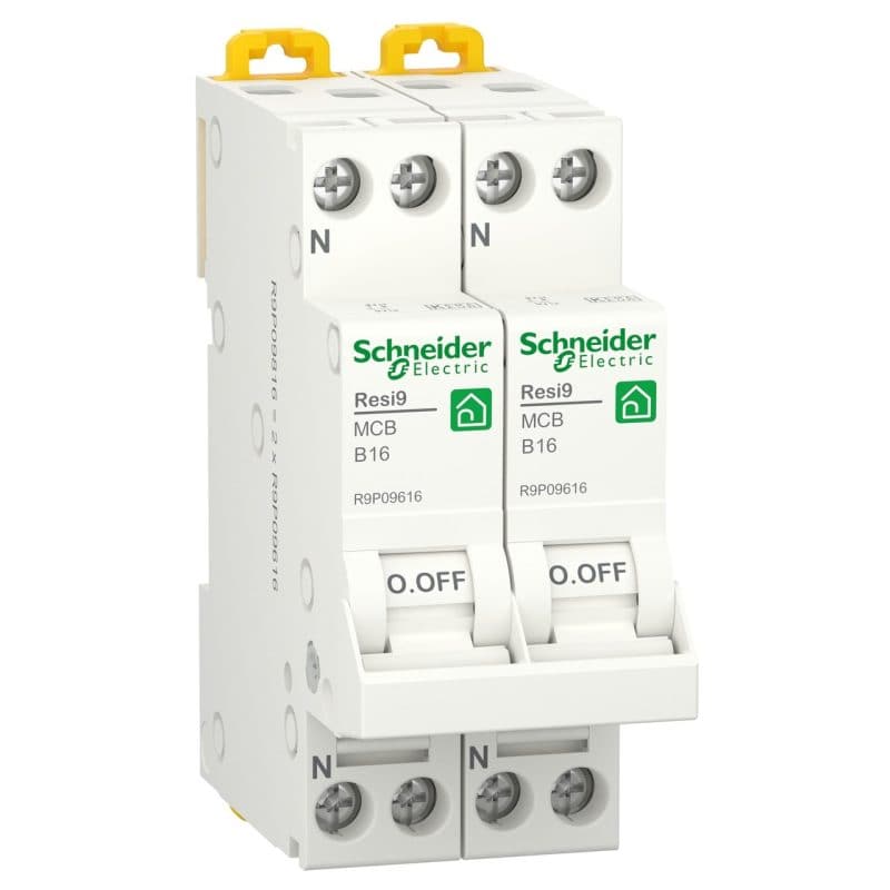 Schneider Resi9 fornuisgroep 2P+2N B16 6KA - R9P09816