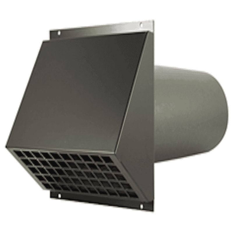 WTW HR geveldoorvoer zwart Ø 315 mm met gevelrooster