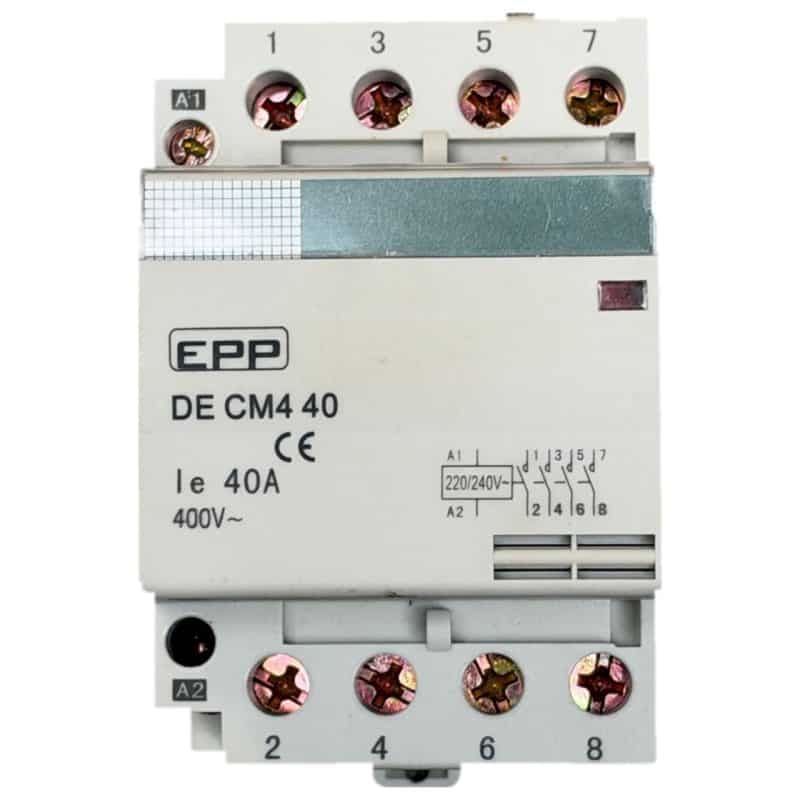 Epp installatierelais 40a 4 polig 4 NO - DE CM4 40